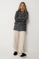 Blazer Emily Rayé Gris