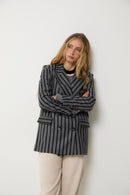 Blazer Emily Rayé Gris