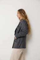 Blazer Emily Rayé Gris