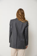 Blazer Emily Rayé Gris