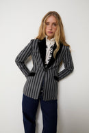 Blazer Ana Rayé Gris