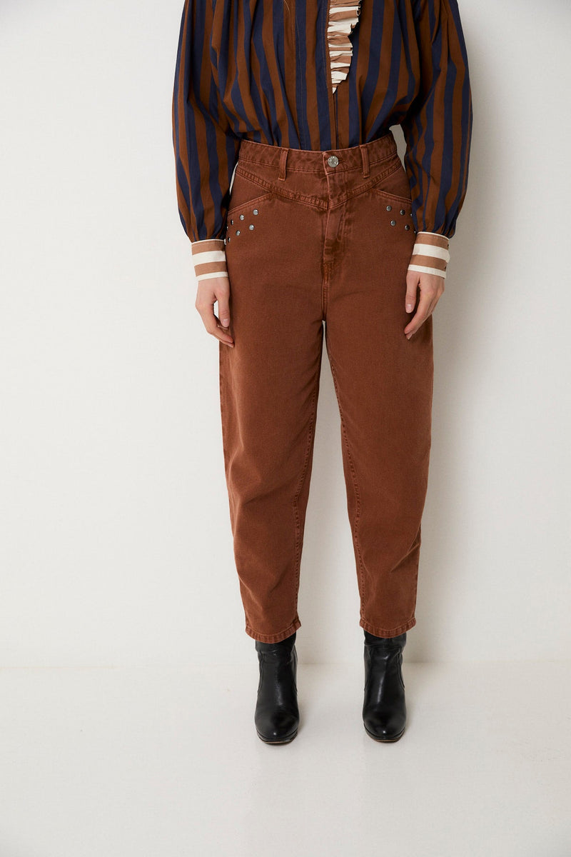 Jean Corset Clous Camel