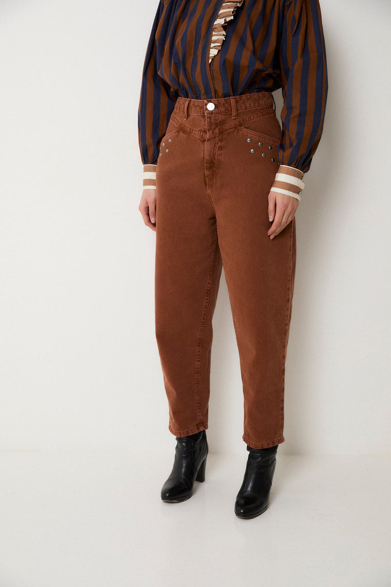 Jean Corset Clous Camel