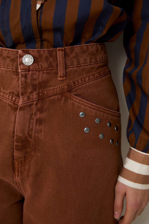 Jean Corset Clous Camel