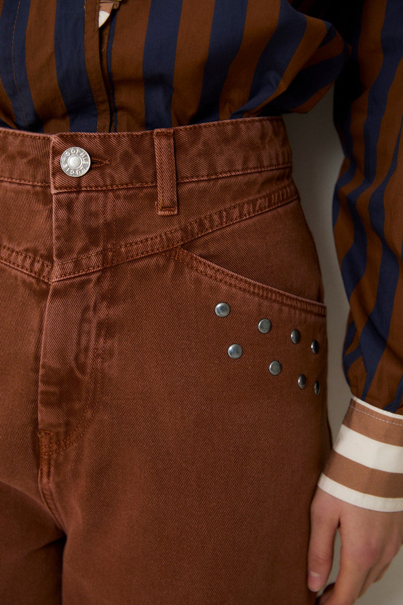 Jean Corset Clous Camel