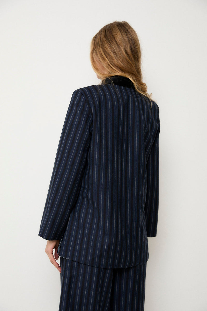 Veste Chiniski Rayé Marine