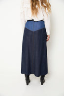 Jupe Catalina Mix Tencel Bleu