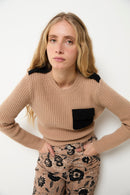 Pull Militaire Maille Beige