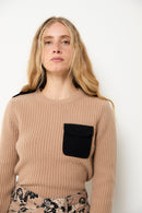 Pull Militaire Maille Beige