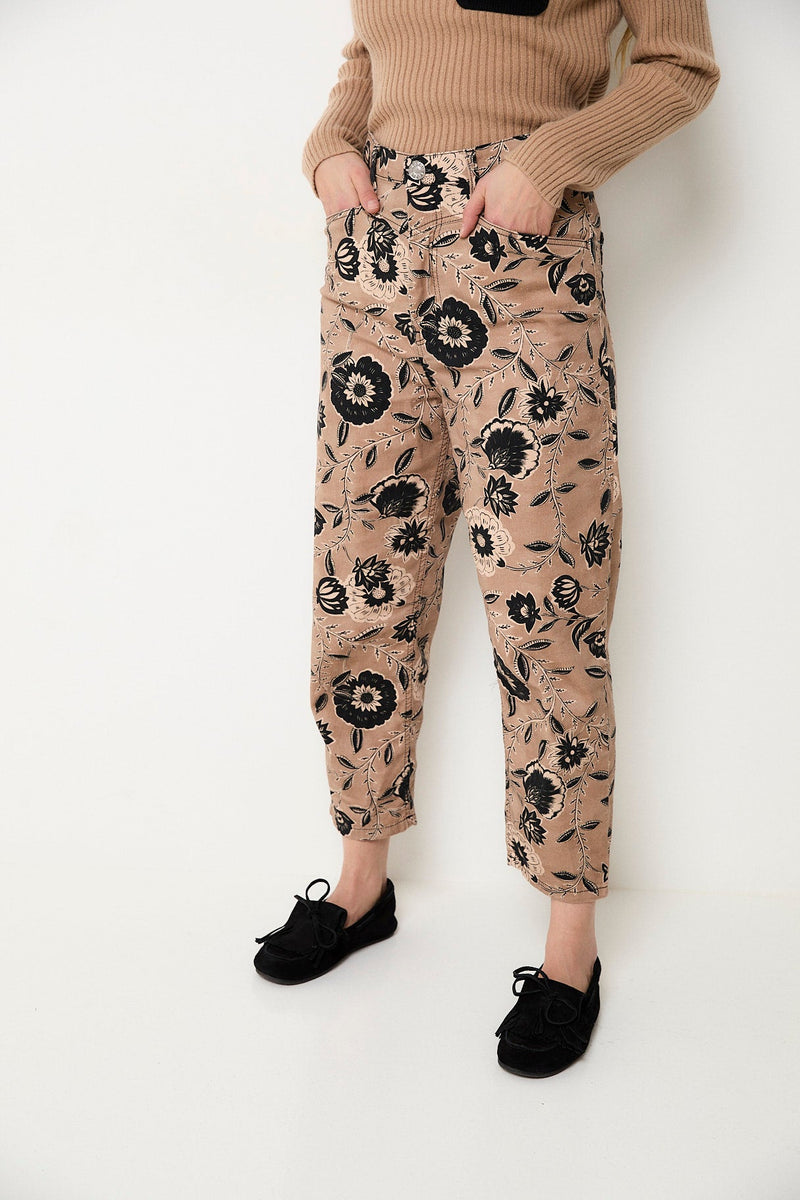 Jean Corset Flores Noir