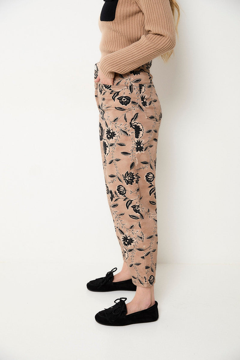 Jean Corset Flores Noir