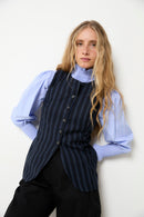 Gilet Trujillo Rayé Marine