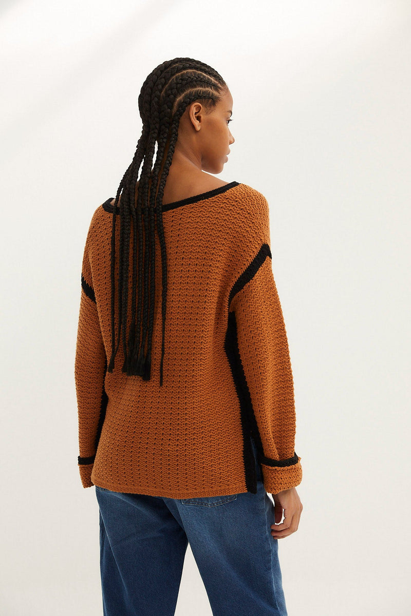 Pull Ibiza Maille Caramel
