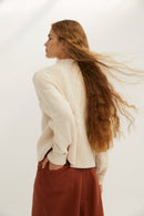 Pull Torsades Maille Écru