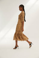 Robe Leyre Découpé Beige
