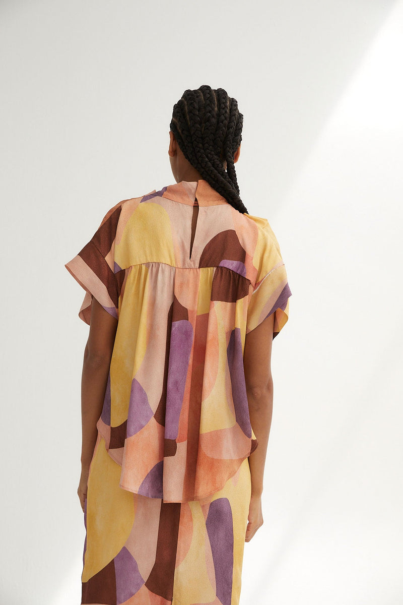 Blouse Juana Cubiste Rose