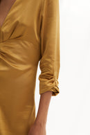 Robe Fernanda Satin Ocre