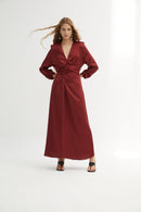 Robe Fernanda Satin Sienne