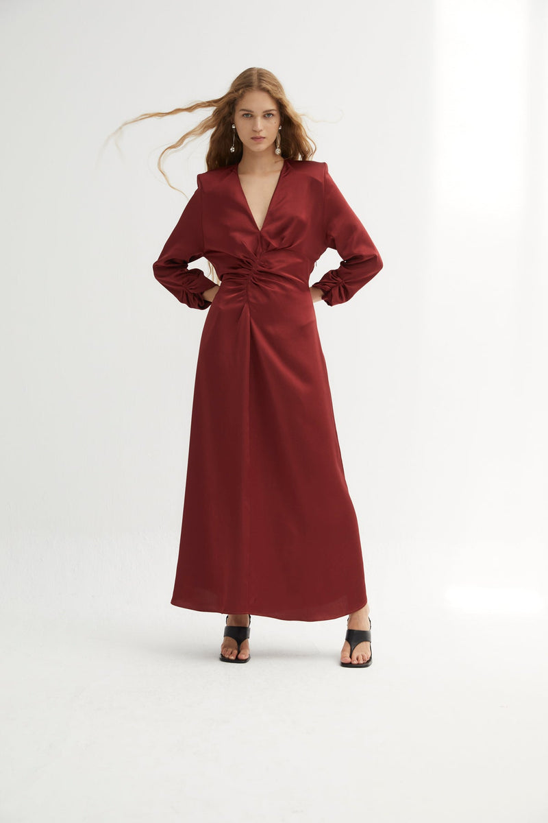 Robe Fernanda Satin Sienne