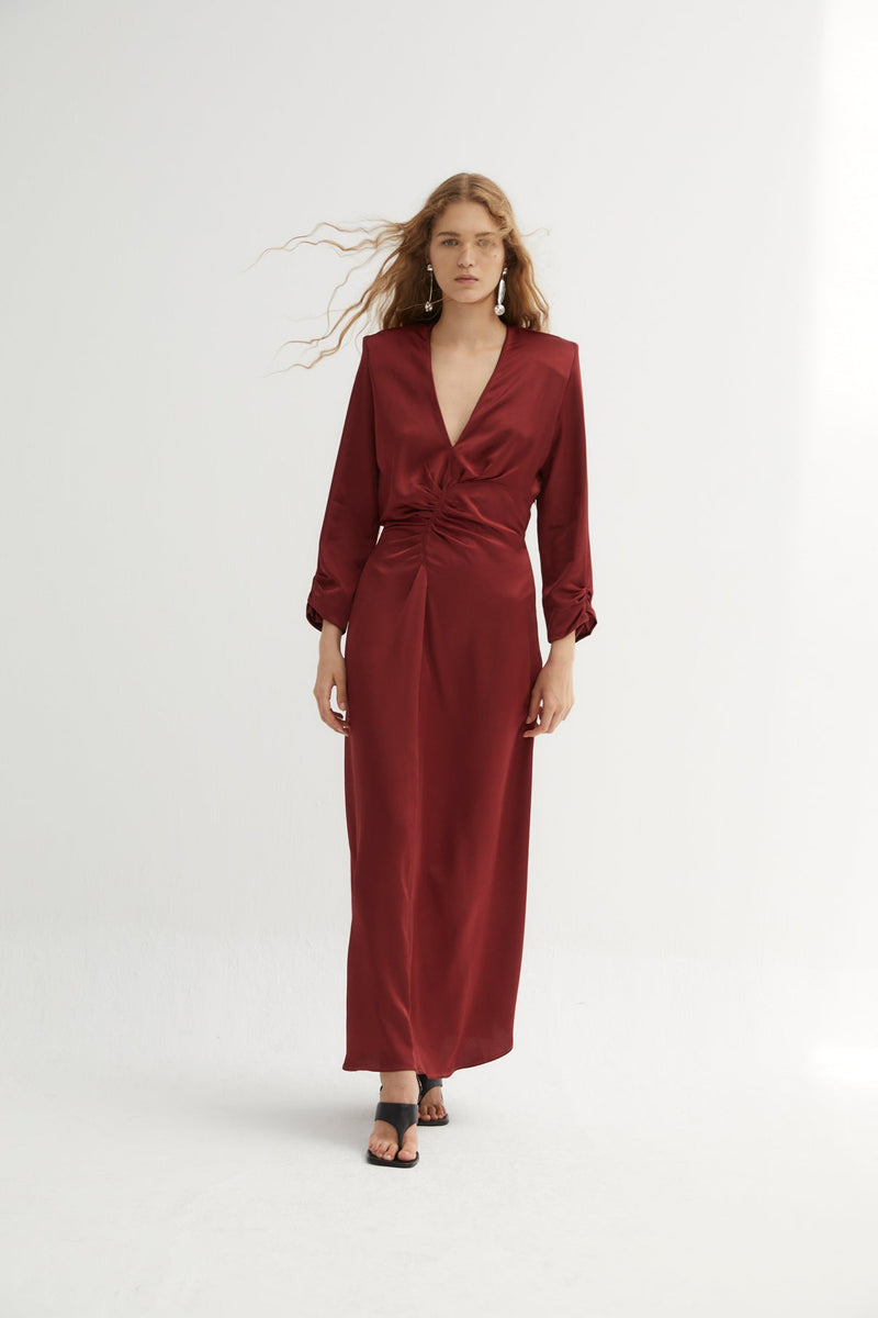 Robe Fernanda Satin Sienne