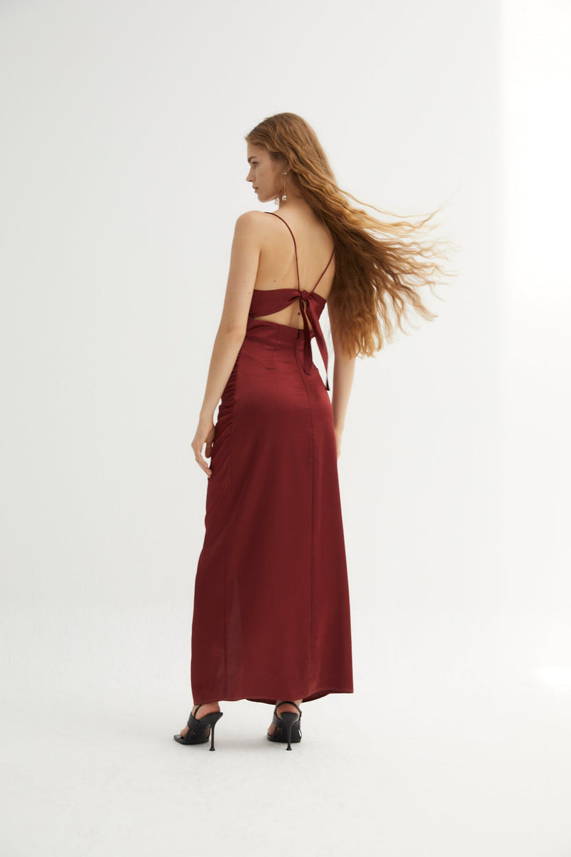 Robe Virt Satin Sienne