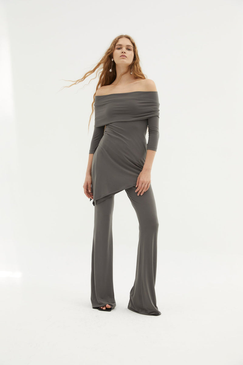 Pantalon Sixties Maille Plomb