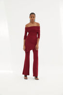 Pantalon Sixties Maille Griotte