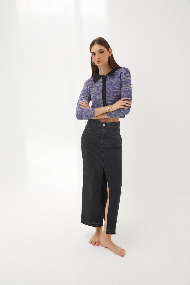 Jupe Denim Sergé Noir