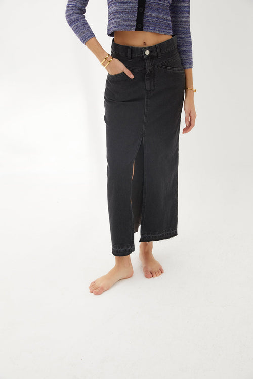 Jupe Denim Sergé Noir