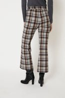 Pantalon Sixties Tartan Marron