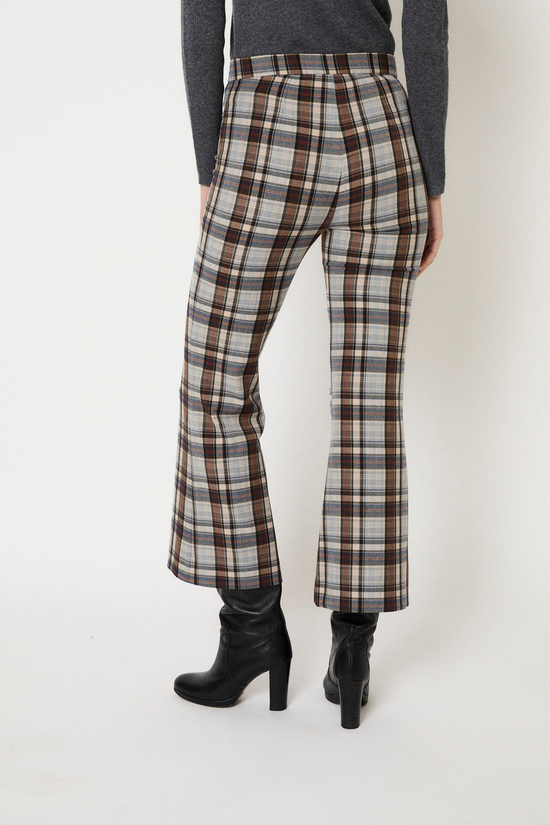 Pantalon Sixties Tartan Marron