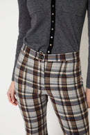 Pantalon Sixties Tartan Marron