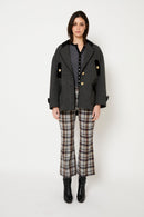 Pantalon Sixties Tartan Marron