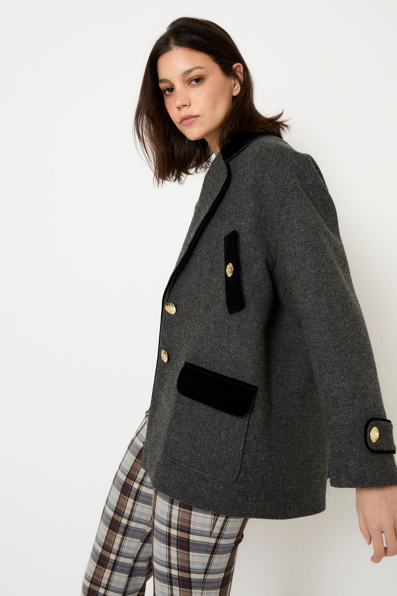 Manteau Dakota Shetland Anthracite