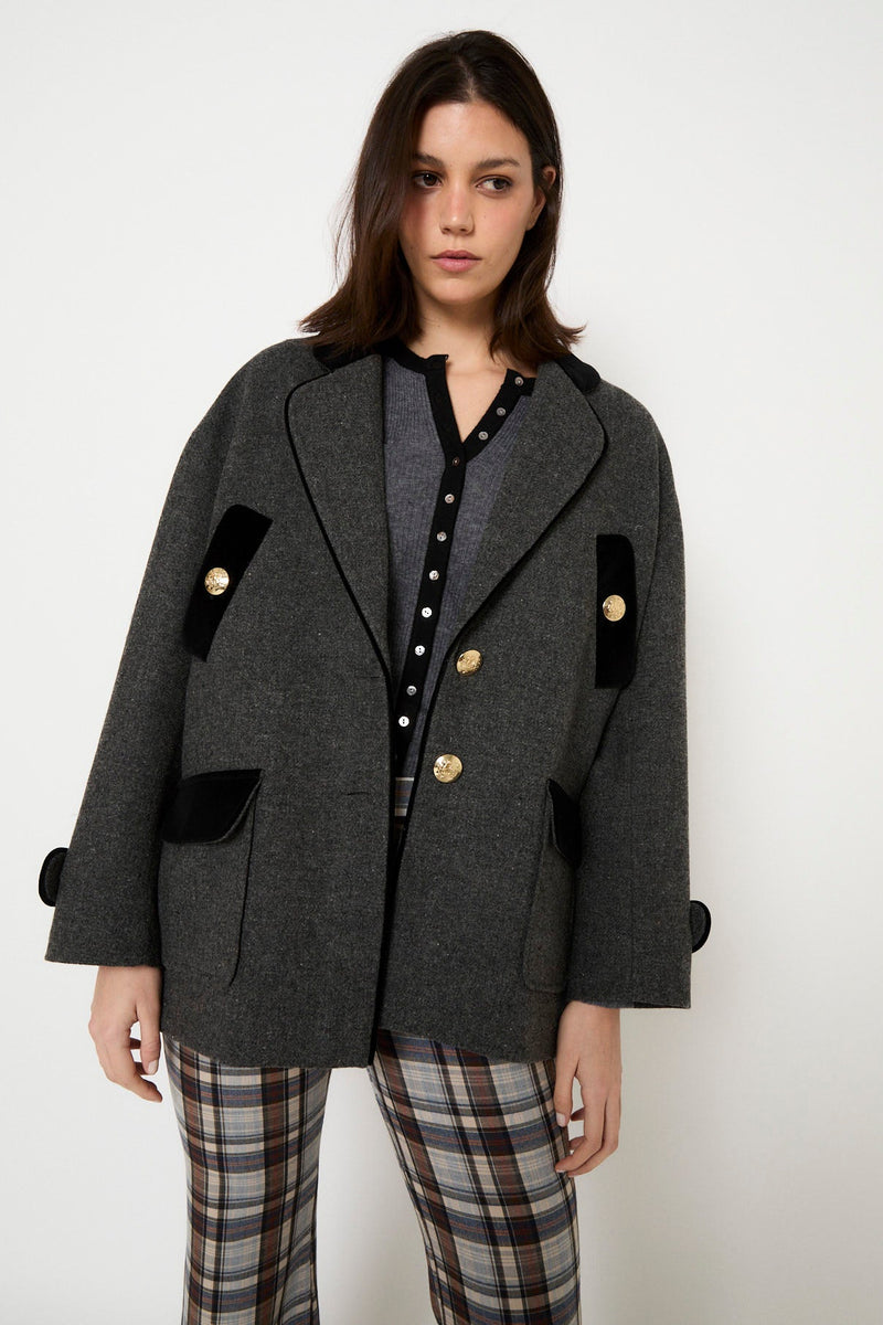 Manteau Dakota Shetland Anthracite