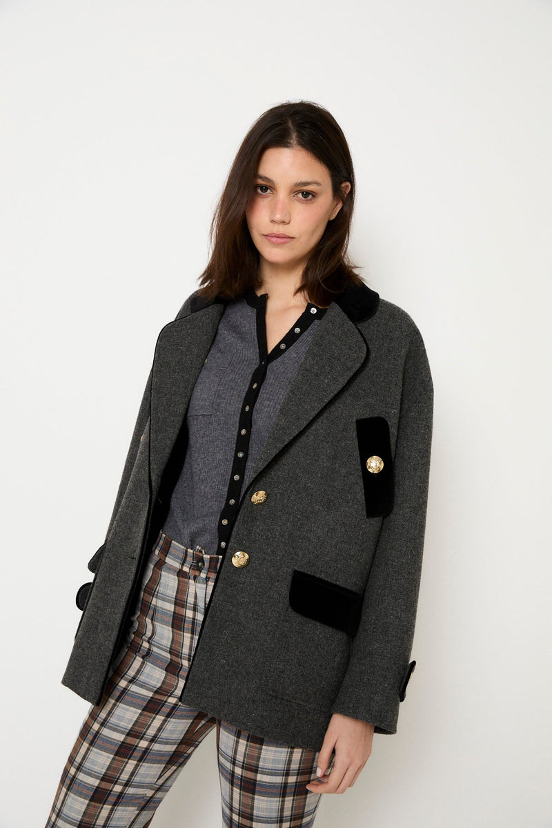 Manteau Dakota Shetland Anthracite