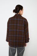 Manteau Dakota Carreaux Camel