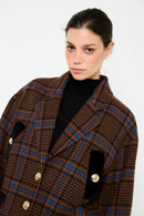 Manteau Dakota Carreaux Camel