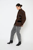 Manteau Dakota Carreaux Camel