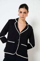 Veste Biais Crêpe Noir