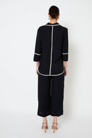 Veste Biais Crêpe Noir