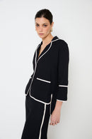 Veste Biais Crêpe Noir
