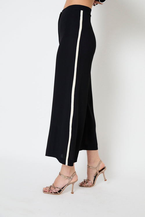 Pantalon Biais Crêpe Noir