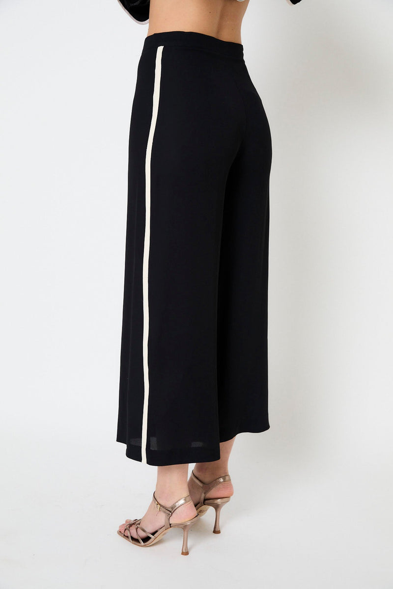 Pantalon Biais Crêpe Noir
