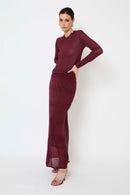 Top Lurex Maille Bordeaux