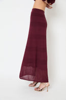 Jupe Lurex Maille Bordeaux