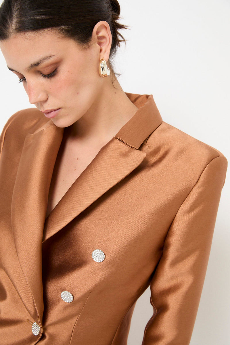 Blazer Joya Dupion Terre