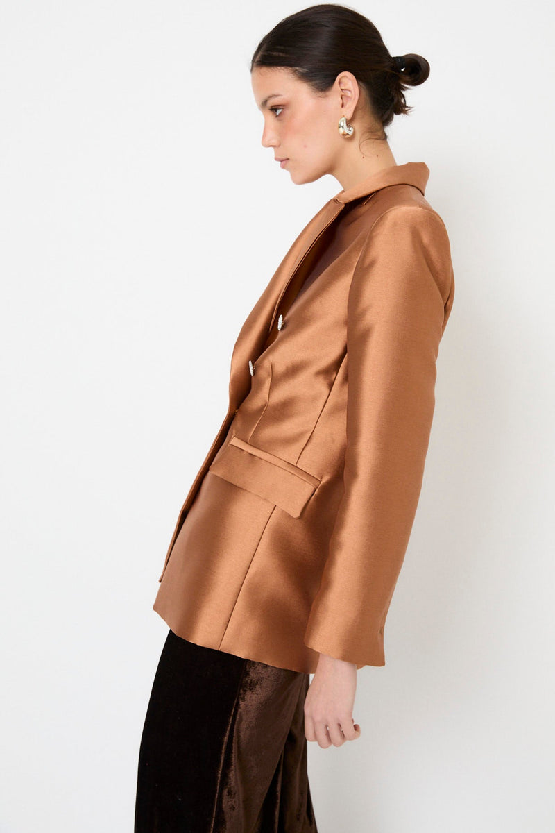 Blazer Joya Dupion Terre