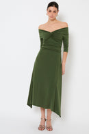 Robe Nœud Maille Vert