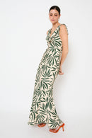 Robe Idra Feuilles Vert